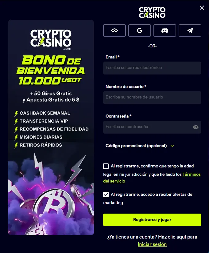 cryptocasino registrato